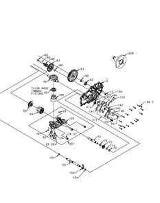 Transmission Rh-1 Diagram and Parts List for Z-FORCE44 17AF3AGL-17AF3AGL010 Cub Cadet Lawn Tractor